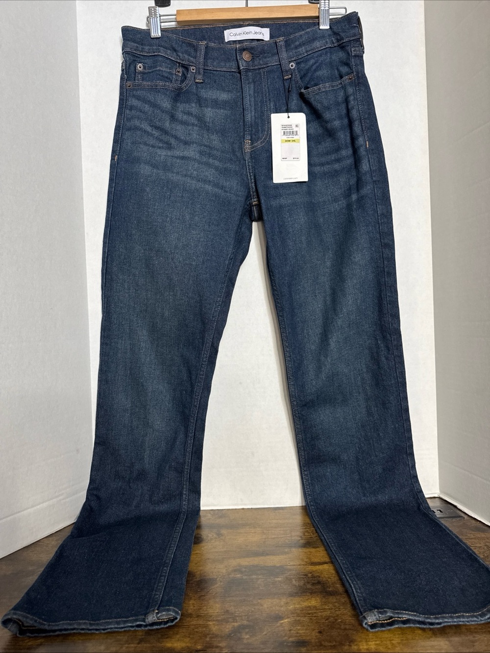 Calvin Klein Jeans Men’s 30x34 Straight Fit Stretch Denim Taylor Indigo NEW